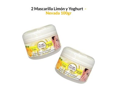 MASCARILLA NEVADA NATURAL PRODUCTS 100G ACLARADOR FACIAL LIMON Y YOGURT 2 UNIDADES