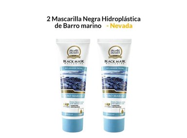 MASCARILLA NEVADA NATURAL PRODUCTS 120G NEGRA HIDROPLÁSTICA BARRO MARINO 2 UNIDADES