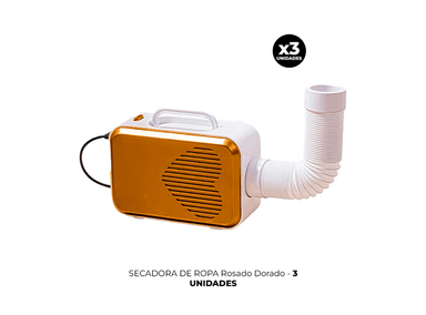 PACK 3 SECADORA SECADOR ROPA ROSE GOLD