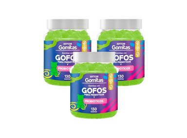 GOMITAS PARA NIÑOS GOFOS CON FIBRA 130 GOMITAS SOTTCOR 3 UND