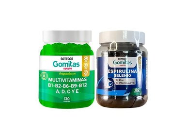 GOMITAS ADULTO MULTIVITAMINAS+GOMITAS CON ESPIRULINA SELENIO