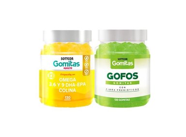 GOMITAS OMEGA 3 +GOMITAS GOFO CON FIBRA ADULTO