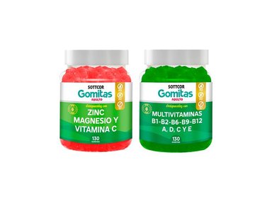 GOMITAS DE ZINC ADULTO + GOMITAS MULTIVITAMINAS ADULTO