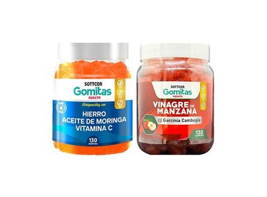 GOMITAS ADULTO HIERRO + GOMITAS VINAGRE DE MANZANA ADULTOS