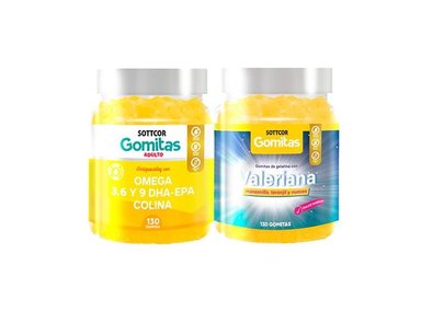 GOMITAS OMEGA 3 + GOMITAS DE VALERIANA ADULTO