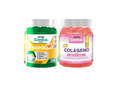 GOMITAS ADULTO PROPOLIO + GOMITAS COLAGENO Y BIOTINA ADULTO