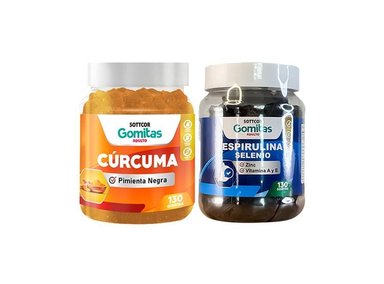 GOMITAS ADULTO CURCUMA + GOMITAS CON ESPIRULINA SELENIO