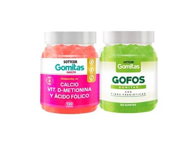 GOMITAS ADULTO CALCIO + GOMITAS GOFO CON FIBRA ADULTO