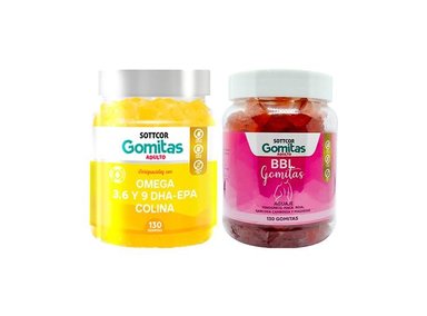 GOMITAS OMEGA 3 + GOMITAS BBL PARA ADULTOS