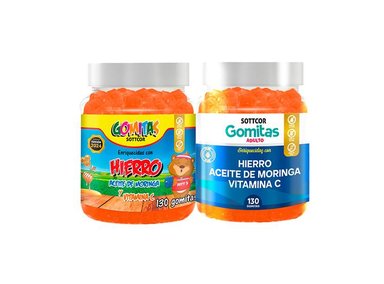 DUO GOMITAS HIERRO NIÑOS + HIERRO ADULTO SOTTCOR