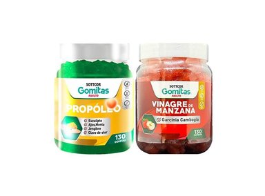 GOMITAS ADULTO PROPOLIO + GOMITAS VINAGRE DE MANZANA ADULTO