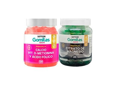 GOMITAS ADULTO CALCIO + GOMITAS CITRATO DE MAGNESIO ADULTO