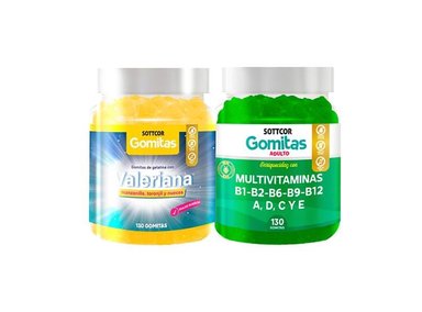 GOMITAS ADULTO VALERIANA + GOMITAS MULTIVITAMINAS ADULTO