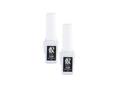 AURA GEL TOP MATTE VELVET 10ML 2 UNID