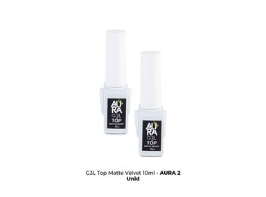 AURA GEL TOP MATTE VELVET 10ML 2 UNID - 2