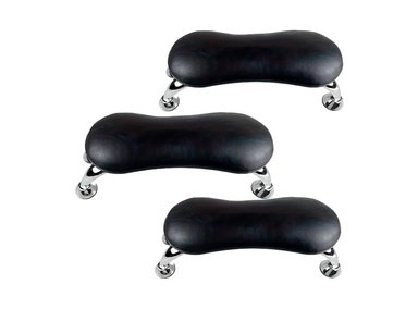 REPOSABRAZOS PARA UÑAS  ACERO INOXIDABLE Y CUERO 3UNI