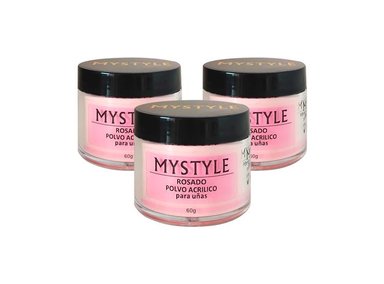 MYSTYLE POLVO ACRILICO PINK 30GR 3 UNID