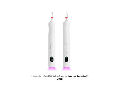 LIMA DE UÑAS ELÉCTRICA 2 EN 1 LUZ DE SECADO 2UNI - 2