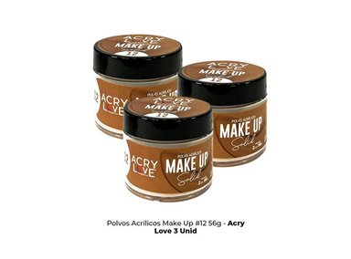 POLVOS ACRÍLICOS MAKE UP #12 56G 3UNI - 2