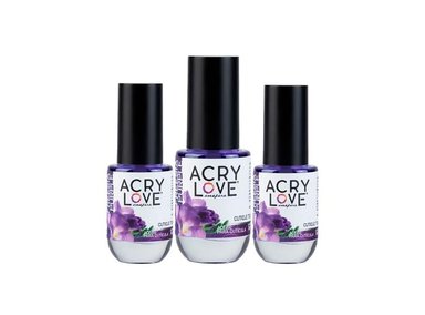 ACEITE PARA CUTÍCULA 14ML FREESIA VIOLETA - ACRYLOVE 3 UNID