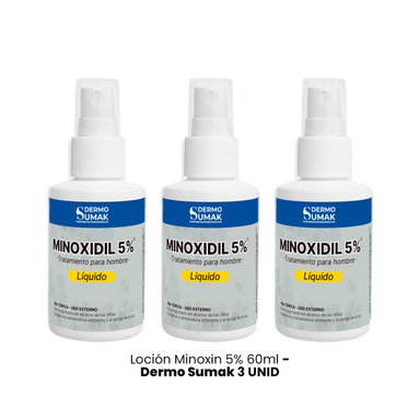 3 LOCION MINOXIDIL 5% 60ML DERMO SUMAK - 3