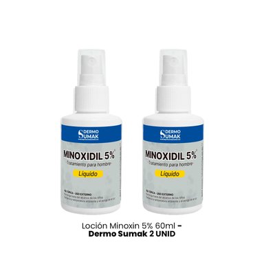 2 LOCION MINOXIDIL 5% 60ML DERMO SUMAK - 3