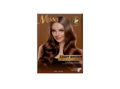 SHAMPOO TINTE MARRON CLARO 5N 25MLX10 EN SACHETS MUSA - 1
