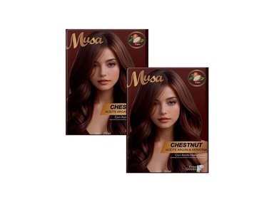 SHAMPOO TINTE CASTAÑO 1C CON ARGAN 25MLX10 EN SACHETS MUSA 2 UND - 1