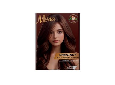 SHAMPOO TINTE CASTAÑO 1C CON ARGAN 25MLX10 EN SACHETS MUSA - 1