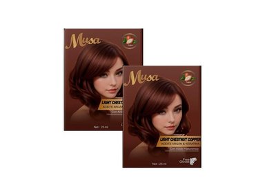 SHAMPOO TINTE CASTAÑO CLARO 5C 25MLX10 EN SACHETS MUSA 2 UND - 1