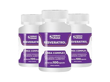 RESVERATROL FORMULA NATURAL 100 CAPSULAS DERMO SUMAK 3 UND