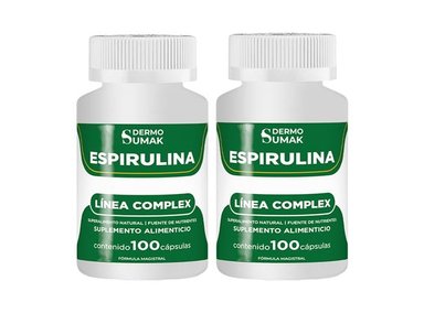 ESPIRULINA SUPERALIMENTO NATURAL 100 CAPSULAS DERMO SUMAK 2 UND