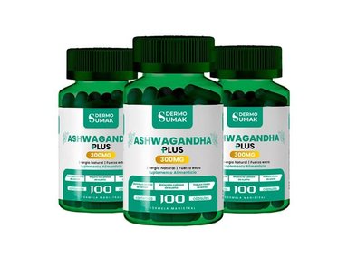 ASHWAGANDHA PLUS 100 CAPSULAS DERMO SUMAK 3 UND