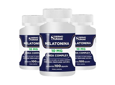 MELATONINA COMPLEX 10MG 100 CAPSULAS DERMO SUMAK 3 UND