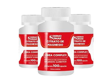 CITRATO DE MAGNESIO ENERGIA NATURAL 100 CAPSULAS DERMO SUMAK 3 UND