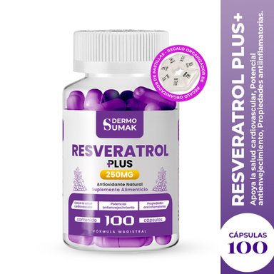 RESVERATROL PLUS 250MG -100 CAP - DERMO SUMAK + PASTILLERO