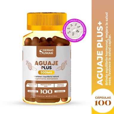 AGUAJE PLUS 100MG - 100 CAP - DERMO SUMAK + PASTILLERO