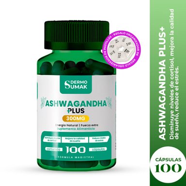 ASHWAGANDHA PLUS 100MG - 100 CAP - DERMO SUMAK + PASTILLERO