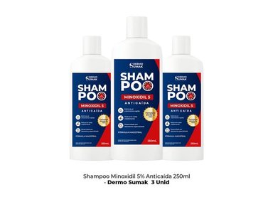 SHAMPOO MINOXIDIL 5% - 250ML DERMO SUMAK 3 UND - 2