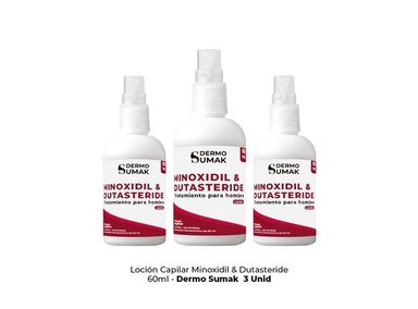 LOCIÓN MINOXIDIL 5% Y DUTASTERIDE 0.5% DERMO SUMAK 2 UND - 2
