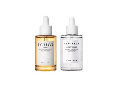 MADAGASCAR CENTELLA AMPOULE 50ML + TONE BRIGHTENING CAPS.50ML SKIN1004 - 1