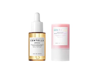 DUO CENTELLA SUERO 30ML + MASCARILLA STICK 27G PARA POROS SKIN1004 - 1
