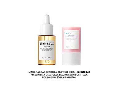 DUO CENTELLA SUERO 30ML + MASCARILLA STICK 27G PARA POROS SKIN1004 - 2