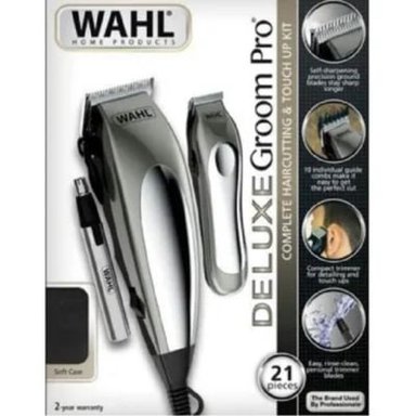 MAQUINA DE CORTAR CABELLO WAHL DELUXE GROOM PRO 21 PIECES