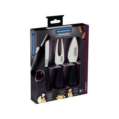 JUEGO DE CUBIERTOS TRAMONTINA SILVER SET QUESO 3 PZS