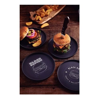 PLATO TRAMONTINA BLACK BURGER