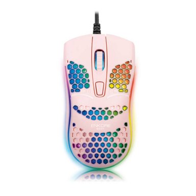 MOUSE GAMER ENKORE EKM121 ROSADO USB LED 1600 DPI GEOX - 1