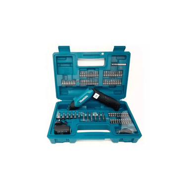 SET DE HERRAMIENTAS MAKITA ATORNILLADOR INALAMBRICO 3.6V DF001DW 4.5 NM + ACCESORIOS