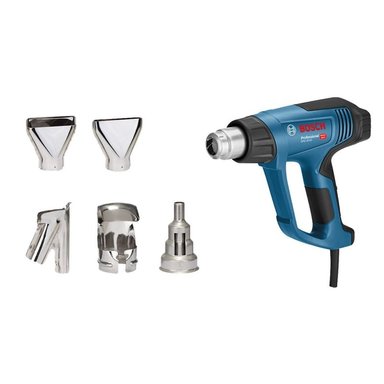 SET DE HERRAMIENTAS BOSCH PISTOLA DE CALOR 50 630 °C GHG 20-63 2000 WATTS + ACC