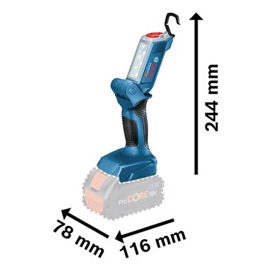 LINTERNA INALÁMBRICA BOSCH GLI 18V-300 ALUMINIO CON 6 LEDS 300 LÚMENES - 4
